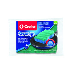 O-Cedar Scrunge Medium Duty Sponge For Non-Scratch 7.5 in. L 2 pk