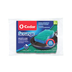 O-Cedar Scrunge Medium Duty Sponge For Non-Scratch 7.5 in. L 2 pk