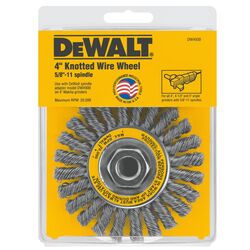 DeWalt High Performance 4 in. Knotted Wire Wheel Brush Carbon Steel 20000 rpm 1 pc