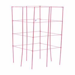 Panacea 46 in. H X 1 ft. W X 12 in. D Red Steel Tomato Cage