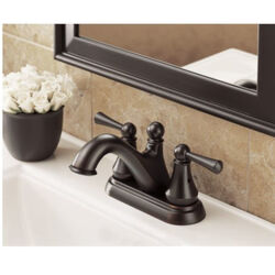 Delta Haywood Venetian Bronze Two Handle Lavatory Faucet 4 in.