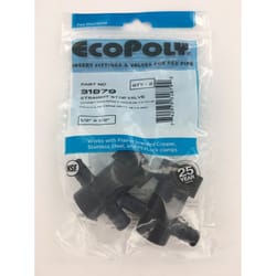 Flair-It Ecopoly 1/2 in. Crimp T X 1/2 in. S Crimp Plastic Shut-Off Valve
