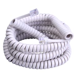 Monster Cable 12 ft. L Almond Telephone Handset Coil Cord