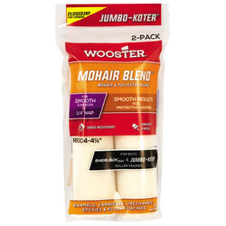 Wooster Jumbo Koter Mohair Blend 4-1/2 in. W X 1/4 in. S Paint Roller Cover 2 pk