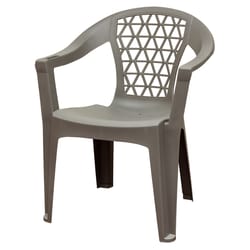 Adams Penza Gray Polypropylene Stackable Chair