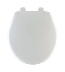 Mayfair Slow Close Round White Plastic Toilet Seat