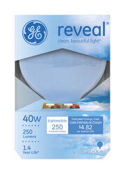 GE Reveal 40 W G25 Globe Incandescent Bulb E26 (Medium) Soft White 1 pk