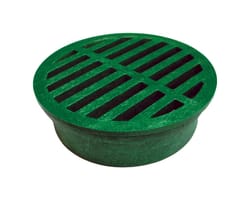 NDS 4 in. Green Round Polyolefin Drain Grate