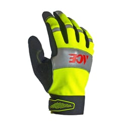 Ace Men's Indoor/Outdoor Hi-Viz Work Gloves Black/Yellow XL 1