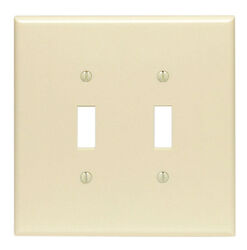 Leviton Ivory 2 gang Thermoset Plastic Toggle Wall Plate 1 pk