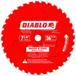 Diablo 7-1/4 in. D X 5/8 in. S TiCo Hi-Density Carbide Circular Saw Blade 36 teeth 1 pc