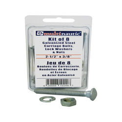 Multinautic Steel 2.5 in. L Bolt and Nuts Kit 8 pk