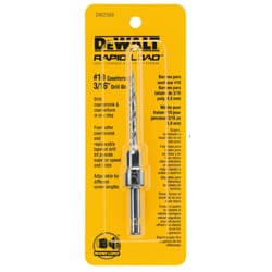 DeWalt Rapid Load #10 S X 3/16 in. D High Speed Steel Countersink and Drill Set 1 pc