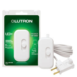 Lutron Credenza White 300 W Plug-In Dimmer 1 pk