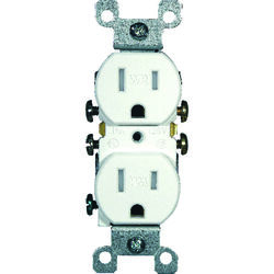 Leviton 15 amps 125 V Duplex White Outlet 5-15R 1 pk