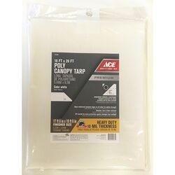Ace 20 ft. W X 18 ft. L Heavy Duty Polyethylene Canopy Tarp White