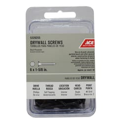 Ace No. 6 S X 1-5/8 in. L Phillips Drywall Screws 50 pk