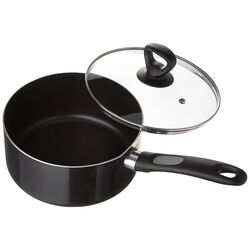 Mirro Get A Grip Aluminum Saucepan 3 qt Black