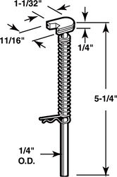 Prime-Line Zinc-Plated Silver Steel Guide Pin 1 pk