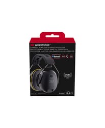 3M WorkTunes 24 dB Hearing Protector Earmuff Gray 1 pair
