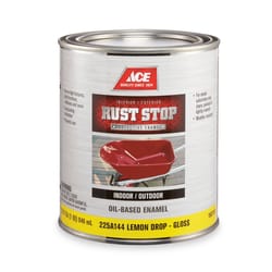 Ace Rust Stop Indoor and Outdoor Gloss Lemon Drop Rust Prevention Paint 1 qt