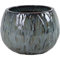Marshall Pottery Deroma 7.49 in. H X 10.44 in. D Ceramic Boribo Flower Pot Green