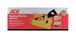 Ace 12 in. L X 4 in. W High Impact Polypropylene Clamping Mitre Box with Saw Yellow 1 pc