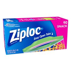 Ziploc Clear Snack Bag 90 pk