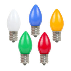 Holiday Bright Lights C7 Multi-color 25 ct Christmas Light Bulbs 1 in.