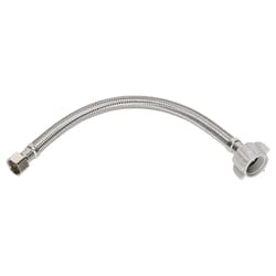 Ace 1/2 in. FIP T X 7/8 in. D Ballcock 9 in. Stainless Steel Toilet Supply Line