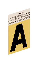 Hy-Ko 1-1/2 in. Black Aluminum Self-Adhesive Letter A 1 pc