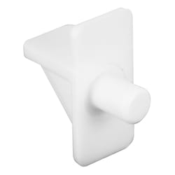 Prime-Line White Plastic Shelf Support Peg 1/4 inch Ga. 0.9 in. L