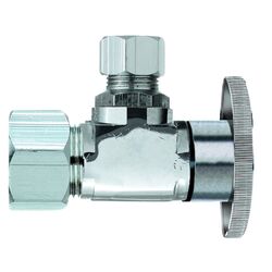 Keeney 5/8 in. Compression T X 1/2 in. S Compression Brass Angle Valve