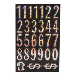 Hy-Ko 2 in. Silver Vinyl Self-Adhesive Number Set 0-9 1 pc