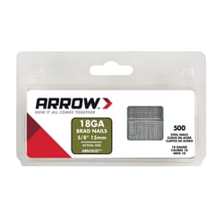 Arrow Fastener BN18 18 Ga. G X 5/8 in. L Galvanized Steel Brad Nails 1000 pk 0.32 lb