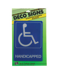 Hy-Ko Deco English Blue Informational Sign 7 in. H X 5 in. W