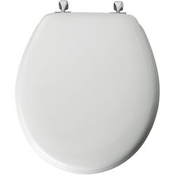 Mayfair Round White Molded Wood Toilet Seat