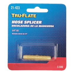 Tru-Flate Brass Hose Splicer 1/4 in. ID 1 X 1/4 in. 2 ID 1 pc