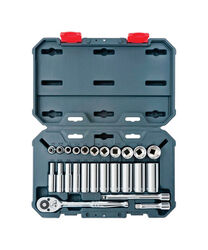 Crescent Assorted Sizes S X 3/8 in. drive S SAE 6 and 12 Point Socket Wrench Set 30 pc