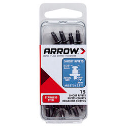 Arrow Fastener 5/32 in. D X 1/8 in. R Stainless Steel Rivets Silver 15 pk