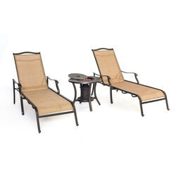 Hanover Monaco 3 pc Bronze Aluminum Patio Set