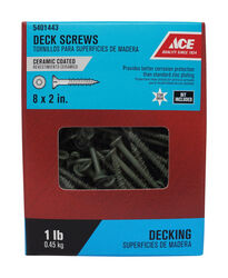 Ace No. 8 S X 2 in. L Star Bugle Head Premium Deck Screws 1 lb 117 pk