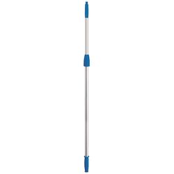 Unger Connect & Clean Telescoping 4-8 ft. L X 1 in. D Aluminum Extension Pole Silver/Blue