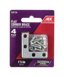 Ace 1-1/2 in. H X 2.75 in. W X 1-1/2 in. D Steel Flat Corner Brace