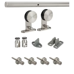 National Hardware 1-1/2 in. H X 72 in. W Stainless Steel Sliding Door Track Kit