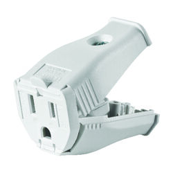 Leviton Commercial and Residential Thermoplastic Straight Blade Connector 5-15R 2 Pole 3 Wire Bulk