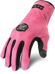 Ironclad Tuff Chix Medium Synthetic Leather Fleece Back Pink/Black Gloves