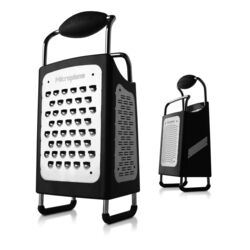 Microplane 4-5/8 in. W X 10-1/2 in. L Black Plastic/Stainless Steel 4 Sided Box Grater