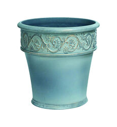 Infinity 15 in. H Polyresin Traditional Planter Gold/Gray