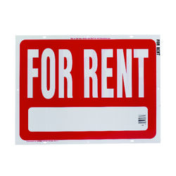 Hy-Ko Real Estate English Red Informational Sign 18 in. H X 24 in. W